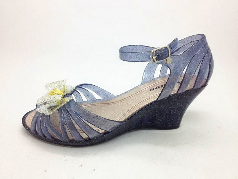 jelly bow decoration high heel new jelly sandals